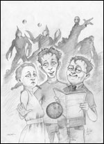 Boceto de la portada de Friki, por David M. Rus