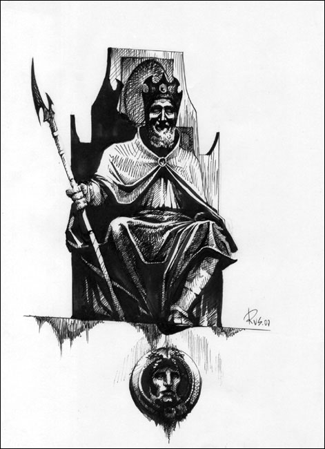 Estatua dibujada por David M Rus